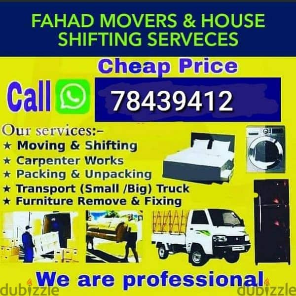 muscat furniture house shiftingg low price 0