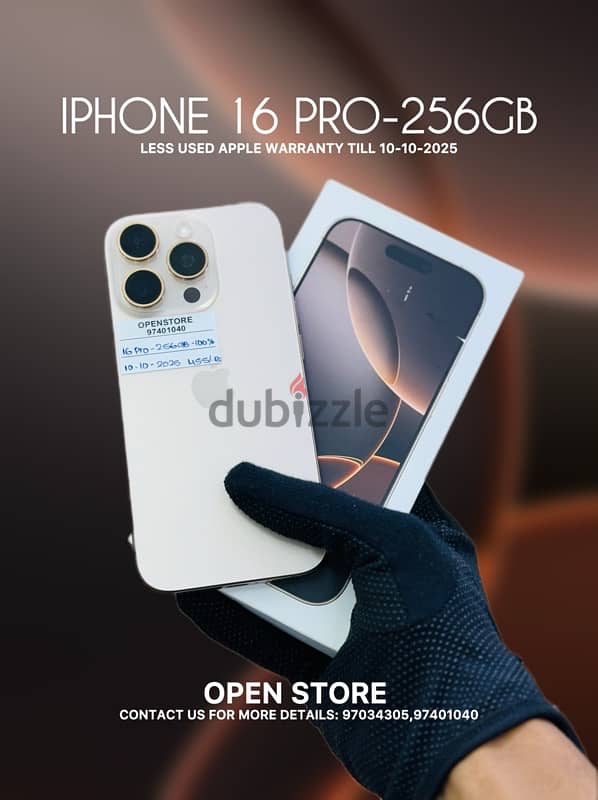 iphone 16 pro less used with apple warranty 0