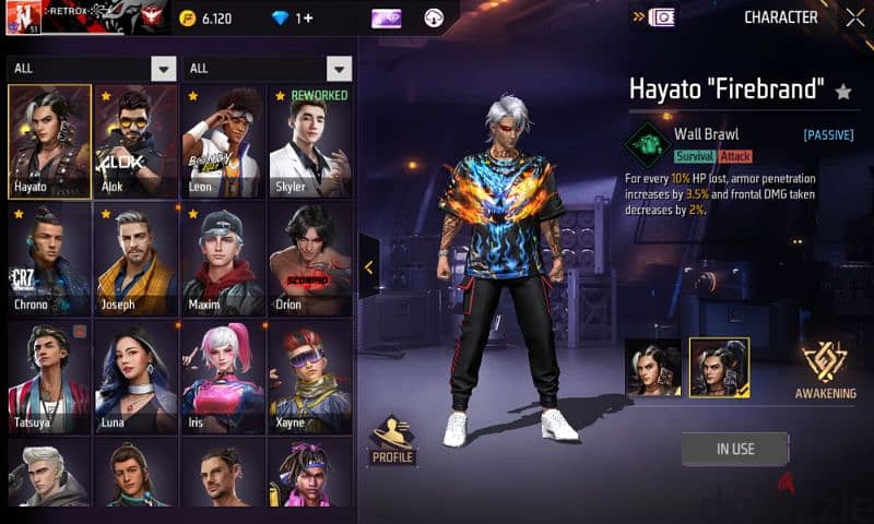 free fire account, 3 years  old account. Please contact in whatsapp 1