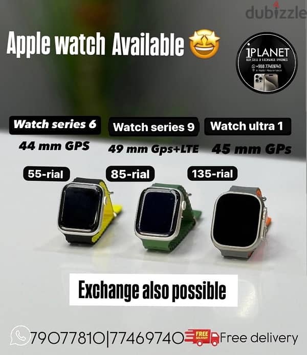 apple watch series 6 ,9 and ultra 1 available Now best price 0