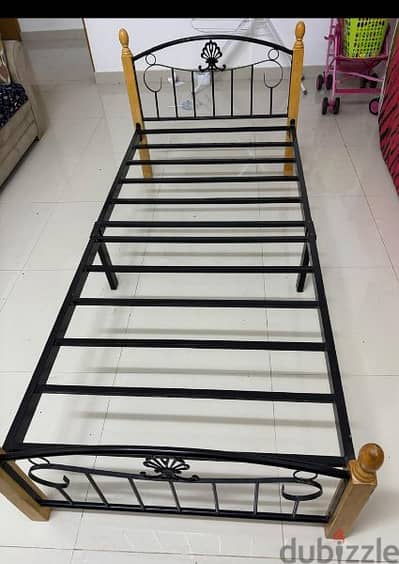 steel cot and mattress single