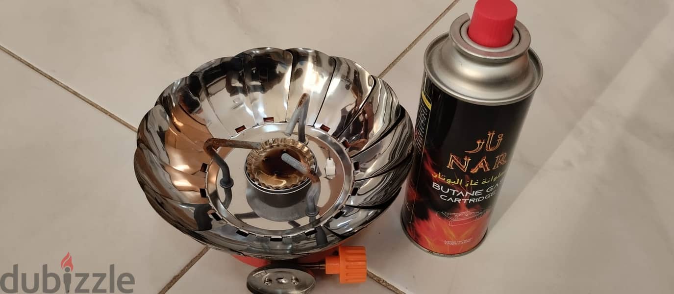 Camping stove with one cylinder 0