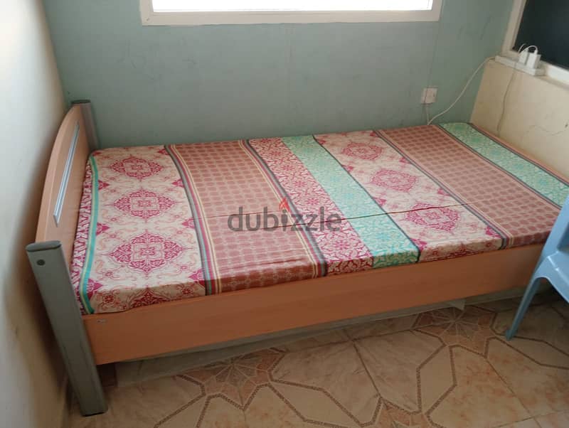 Wooden Bed with matress 0