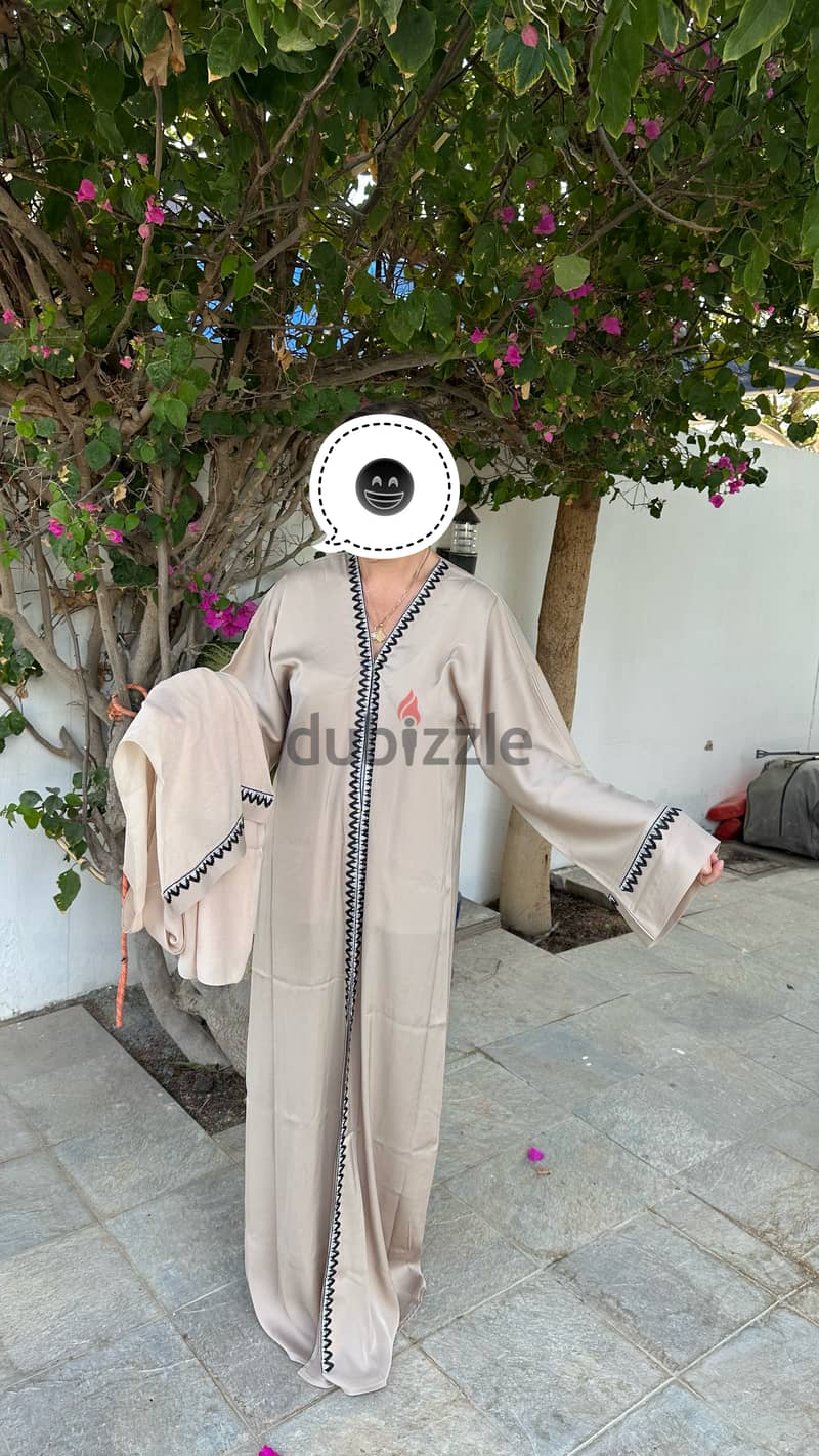 New Stylish Abaya with scarf, belt and underdress 0