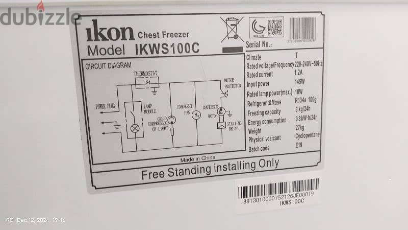 Ikon 100Ltr Chest Freezer 1