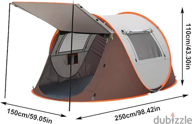 Arabest Camping Tent for 3-4 Person Easy Set Up 3