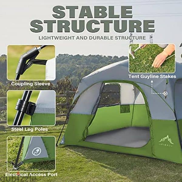 Arabest Camping Tent for 3-4 Person Easy Set Up 9