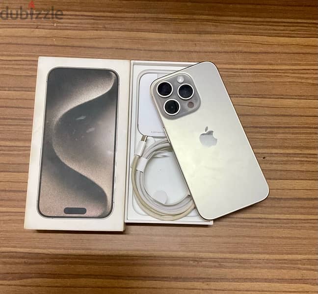 Iphone 15 pro 256gb 96% with box and accessories 0