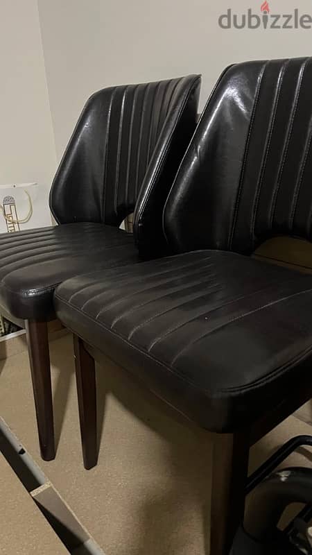 Black Leather chairs 0