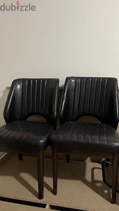 Black Leather chairs 2