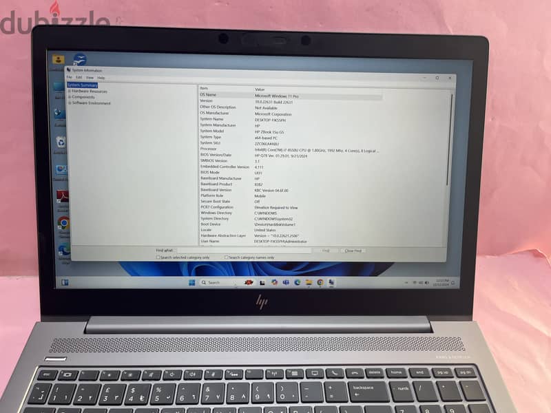 HP ZBOOK 15u G5 2GB RADEON PRO WX3100 GRAPHICS CORE I7 8t 2