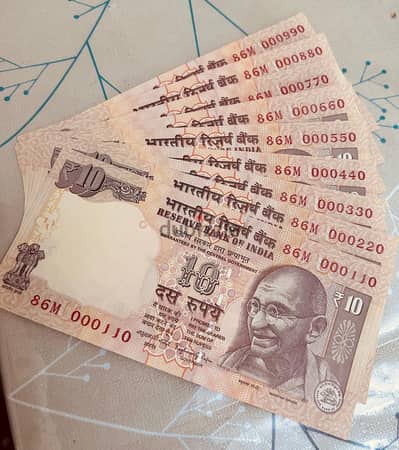 Indian 10 Rs Note