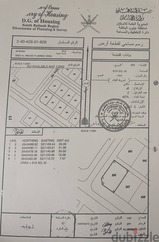 أرض سكنية للبيع في ولاية السويق منطقة بدي العمود 0