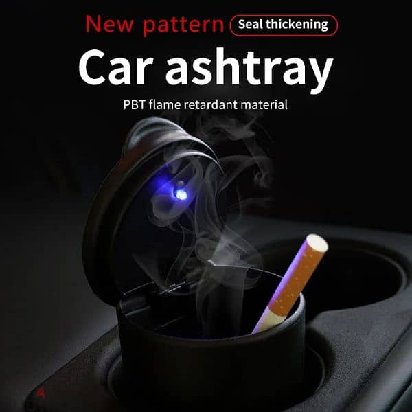 Title: Car Ashtray with Cover Car and Led Light 6