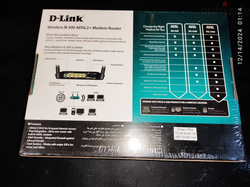 WiFI Router  D-Link DSL-2790U High Speed Internet 1