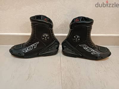 Motorcycle leather racing boots