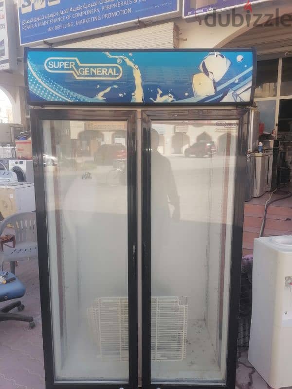 Double door glass refrigerator for sale 1