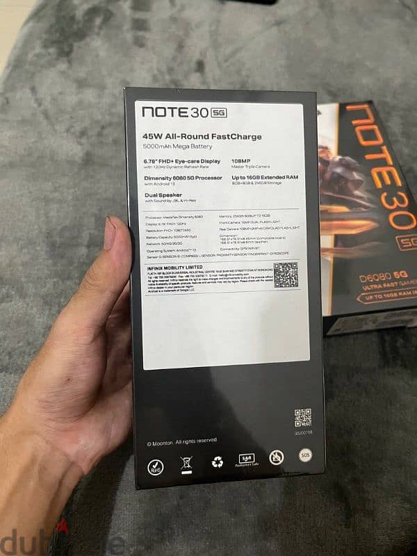 Infinix note 30 5g 8+8/256 new with box 79784802 Whatsapp me 4