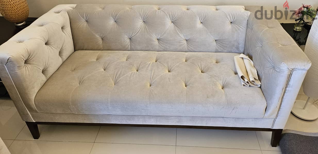 Brand new three seatrer sofa (2) + centre tablee 1