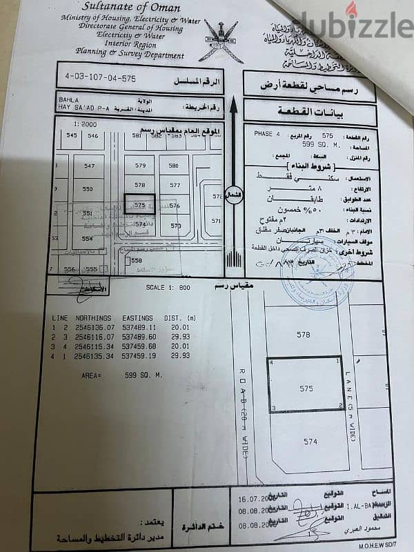 ارض سكنية في بهلاء حي السعد 4 0