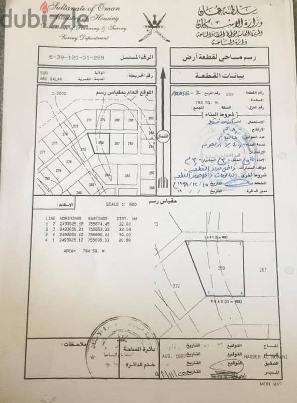 ارض سكنية ابوقلع وسطية 794 متر 0