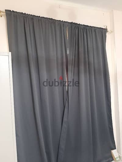 3 Big Curtains with rode and one small cartain in good condition