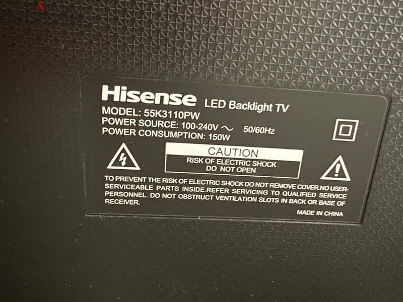 Hisense LED smart Backlight TV 55 inches 1