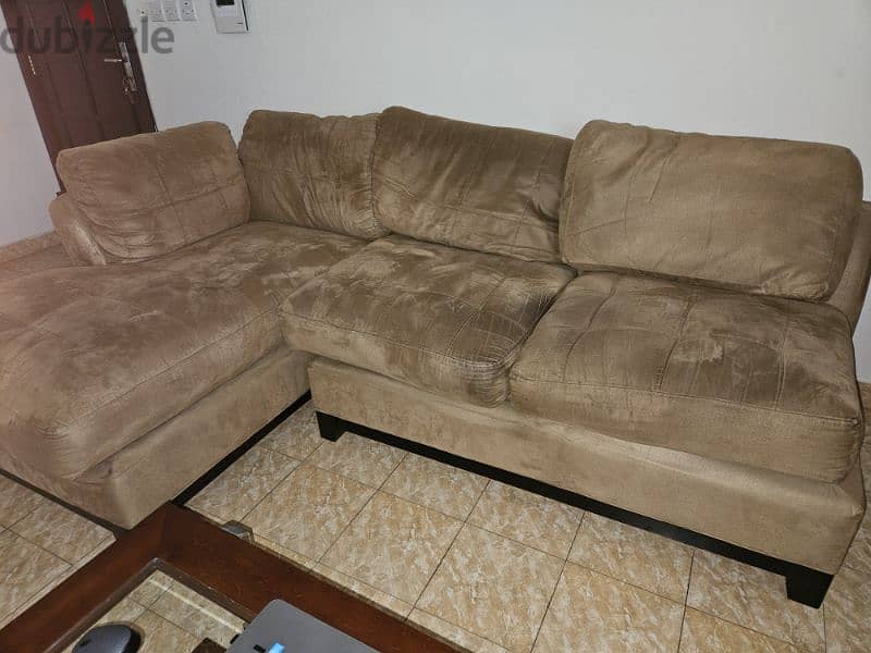 sofa, cooking range, microwave and trademill 2