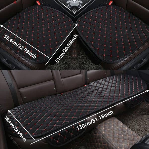 Title: 3 Pcs Car Seat Cover Universal Car Seat Cushion Breathable 1