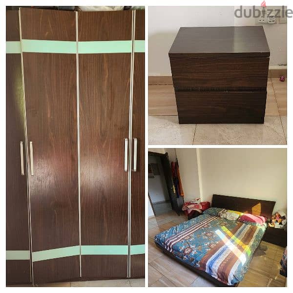 Bed Room Set - 180x200 bed + 4 door Cupboard + 2 Side Tables 5