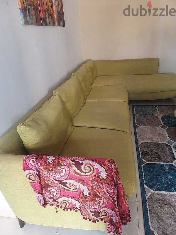 L shaped sofa set plus one single couch for Urgent Sale 0