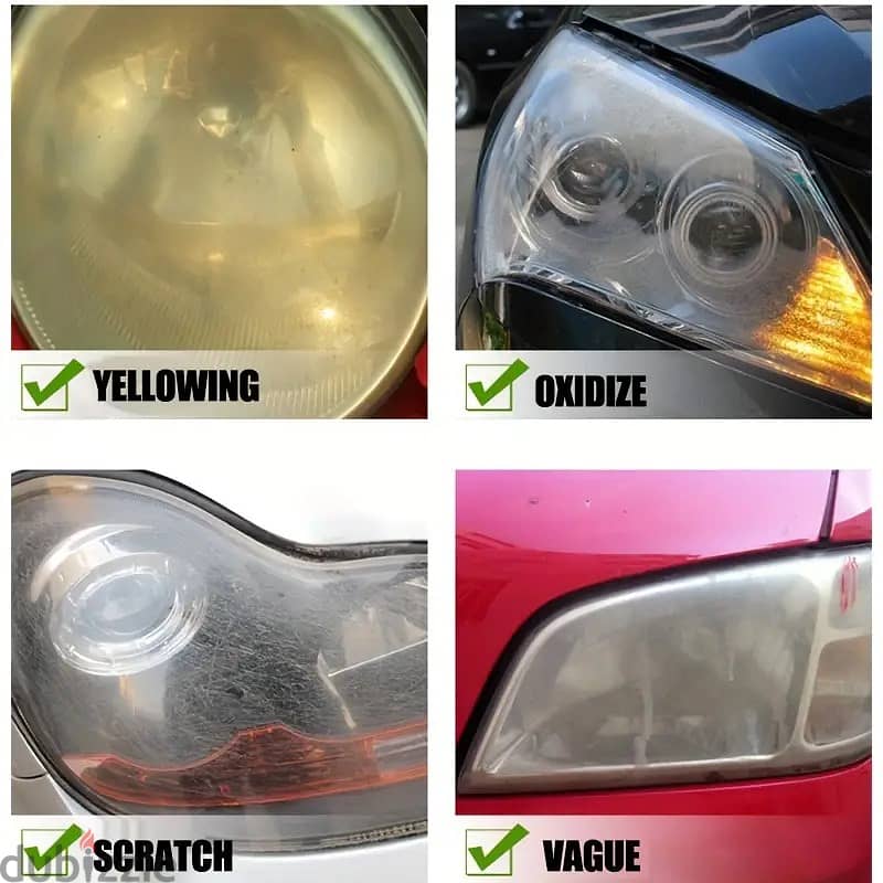 Easy-Apply Headlight Restoration Polish - Removes Oxidation & Yellowin 1