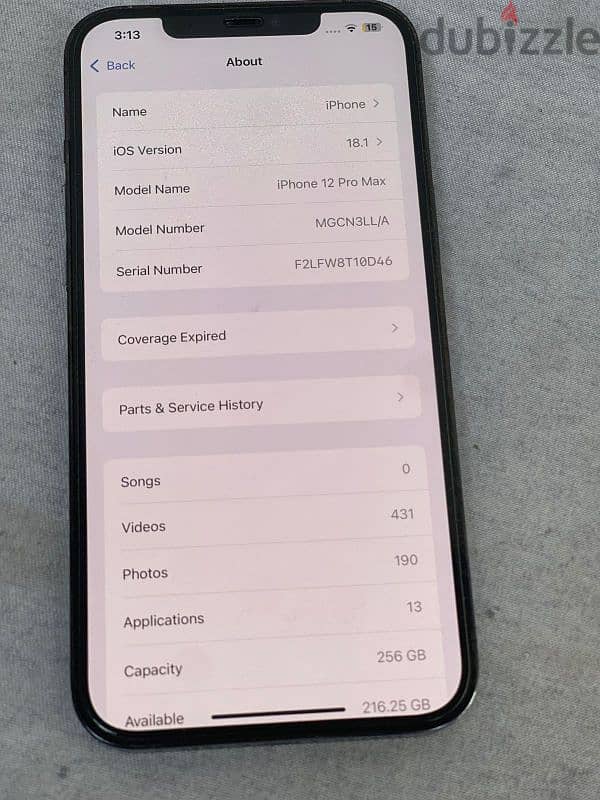 iphone 12 Pro max 256 gb clean and clear call  78078400 3