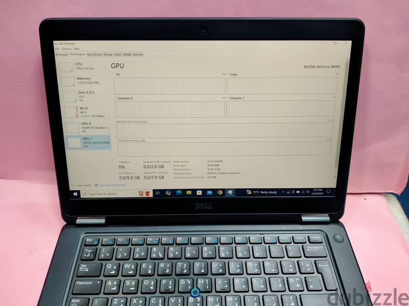 2GB NVIDA DELL I7 16GB 512GB SSD 14 INCH SCREEN 8