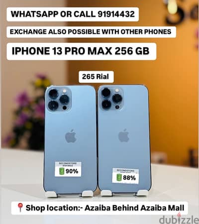 IPHONE 13 PRO 256 GB 94% & 88% battery helth