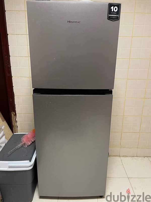 Hisense Refrigerator double door 1 year used 280 litre 0