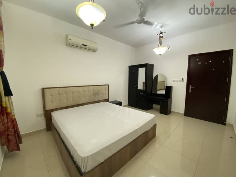 Fully Furnished spacious room with private bathroom in Al Ghubrah 1