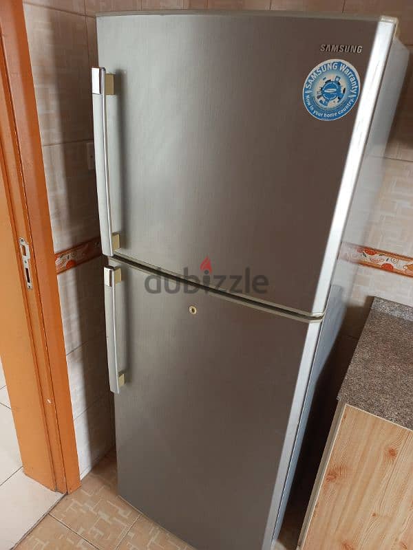 Samsung refrigerator and washing machine together, only 85 OMR 6