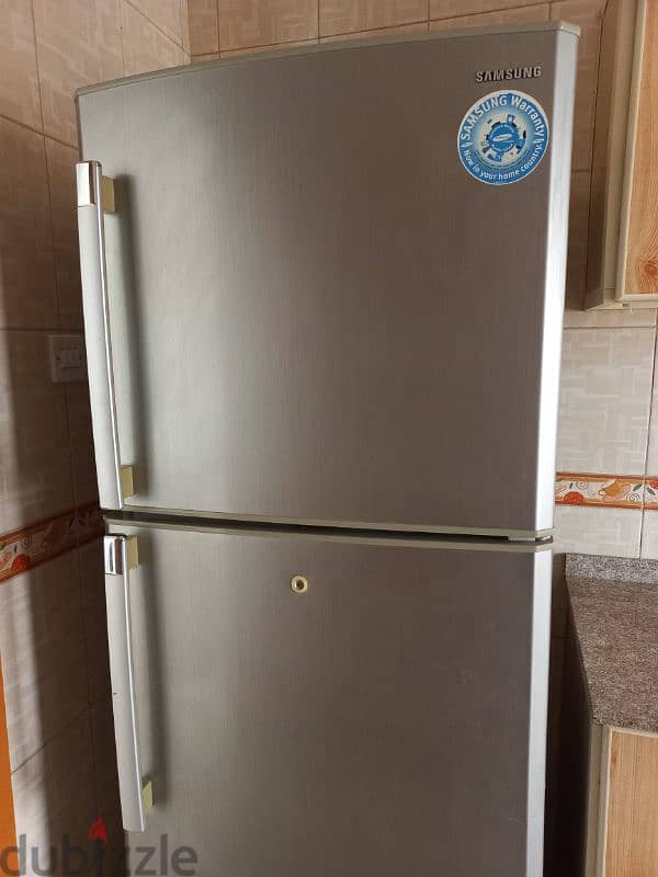 Samsung refrigerator and washing machine together, only 85 OMR 12