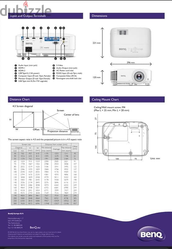 BENQ XGA Meeting Room Projector For Presentation | MX560 4000ansi lume 6