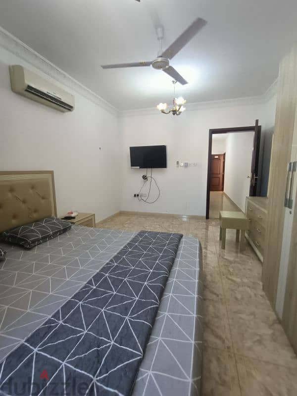 Ghubrah North studio flat fully furnished room bathroom kitchen 2