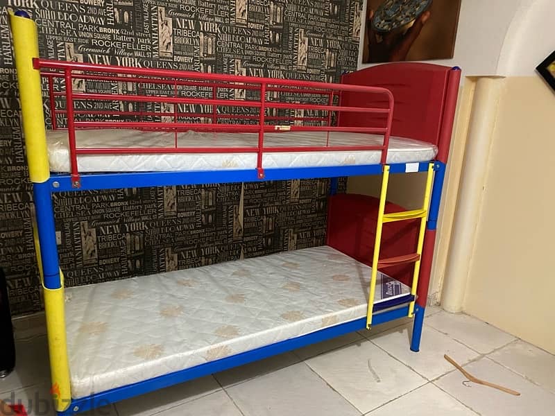 bunk bed with mattresses 1