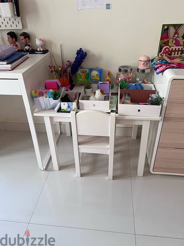 ikea study tables with chair for sale 0