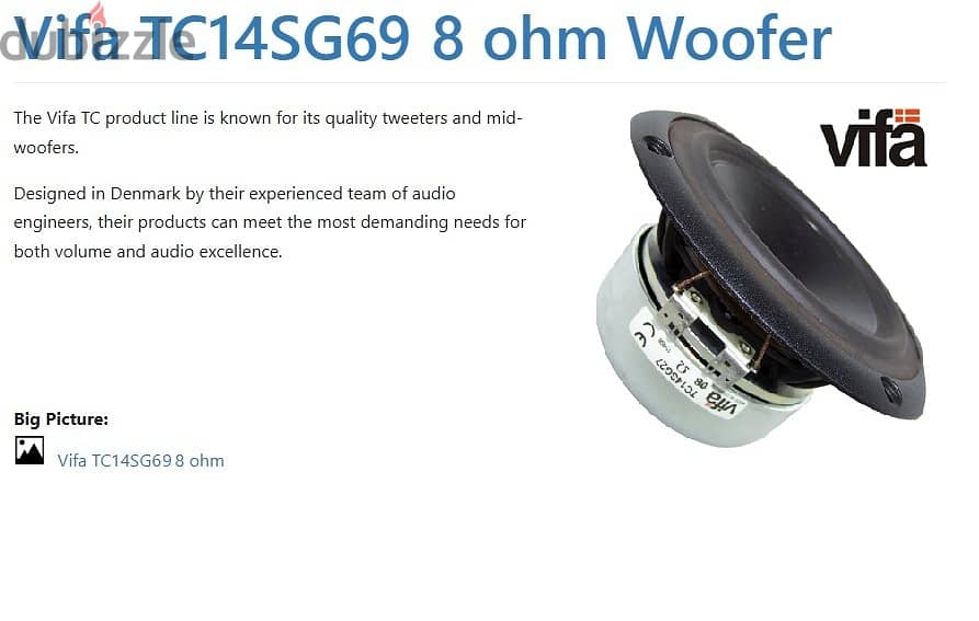 Vifa 5.5 inch Woofer 0