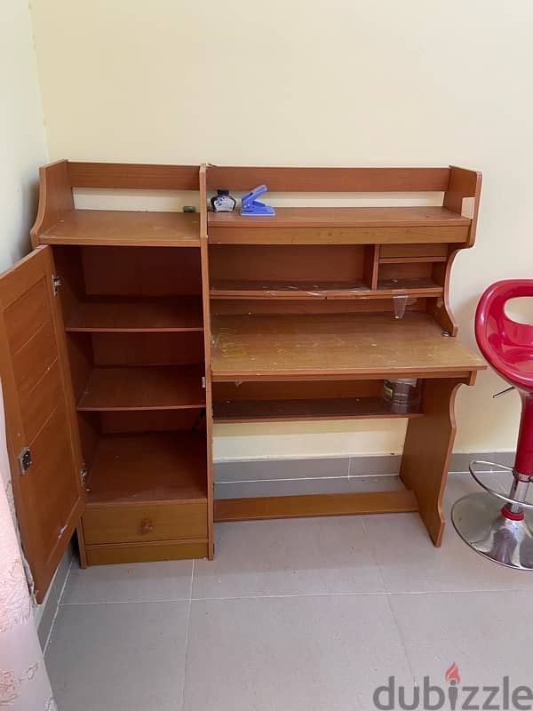 Bed and wooden table for sale 8