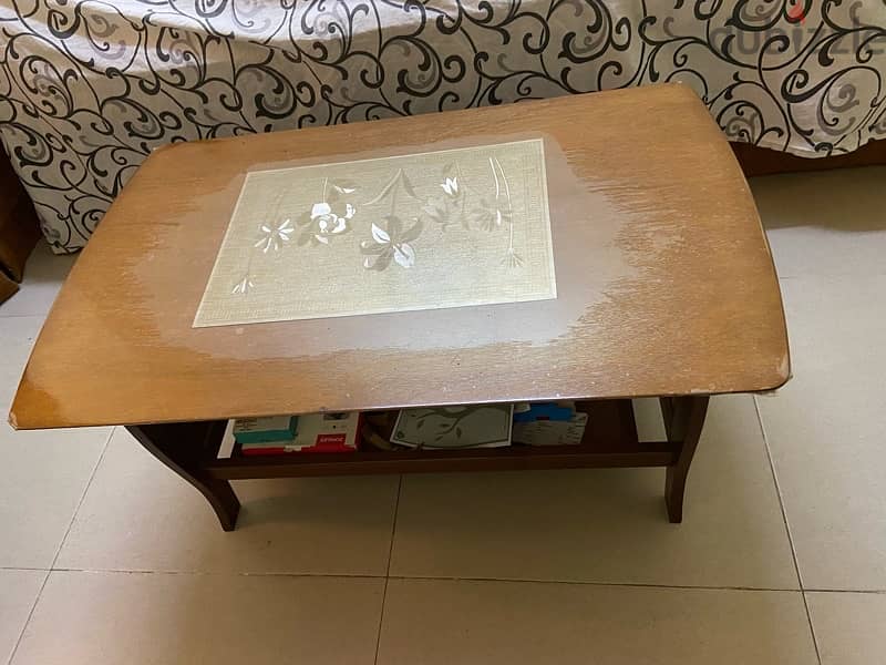 Bed and wooden table for sale 9