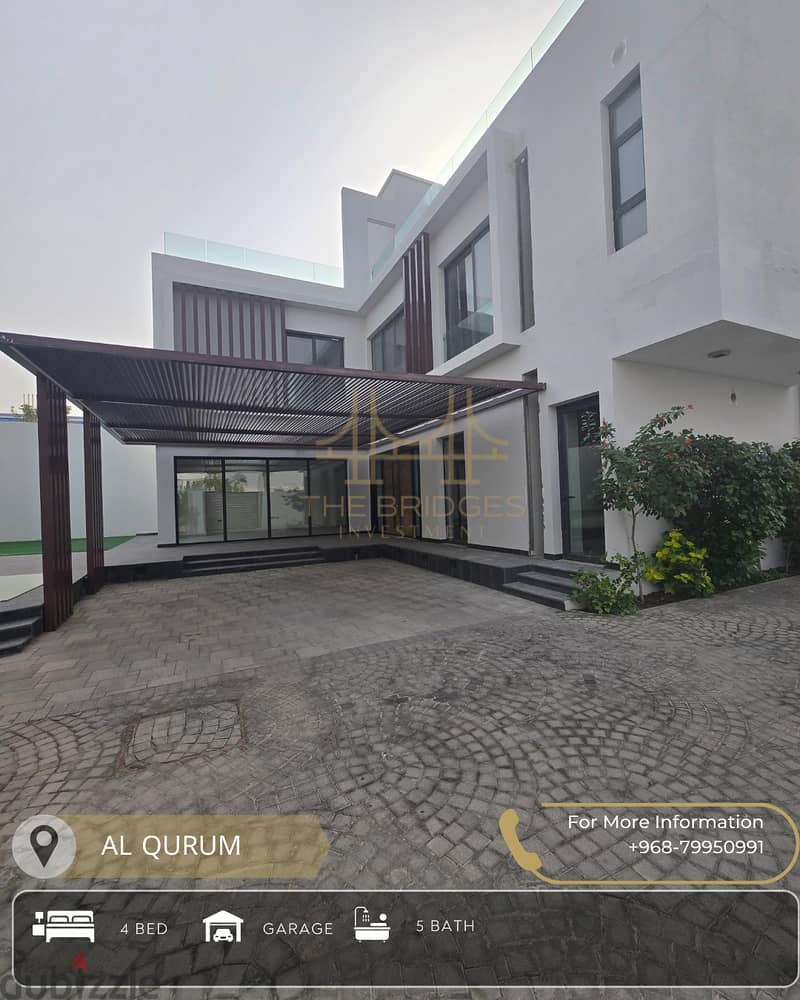 AL QURUM | MODERN 4BR COMPOUND VILLA FOR RENT 0