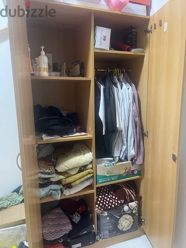 2 door cupboard. with adequate space and mirror 1