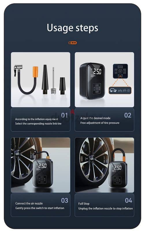 Title: Electric Air Compressor Rechargeable 5