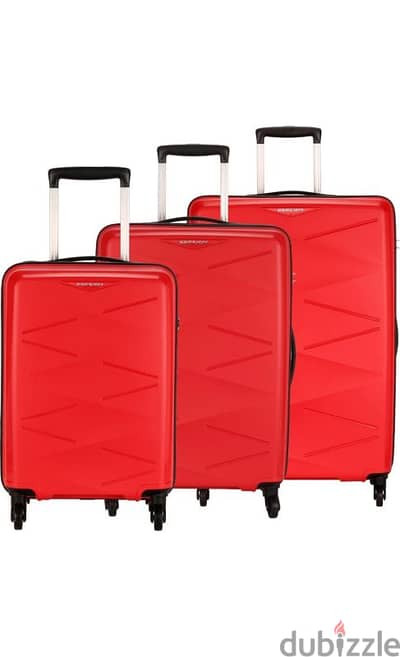 kamiliant luggage 3 set red colour